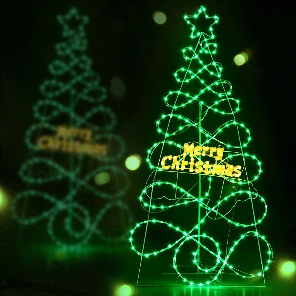 Jingle Jollys Christmas Tree 1.7m 230 RGB LED Motif Lights Xmas Trees Decoration