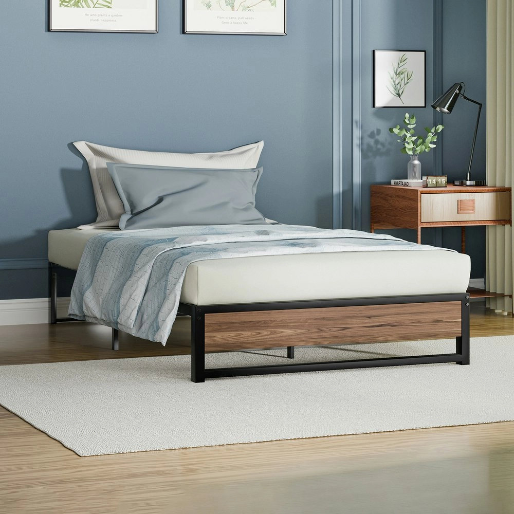 Alfordson Metal Bed Frame King Single Mattress Base Platform Foundation Wood