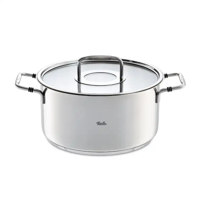 Fissler 24cm/5.7L Stew Pot with Glass Lid - Silver