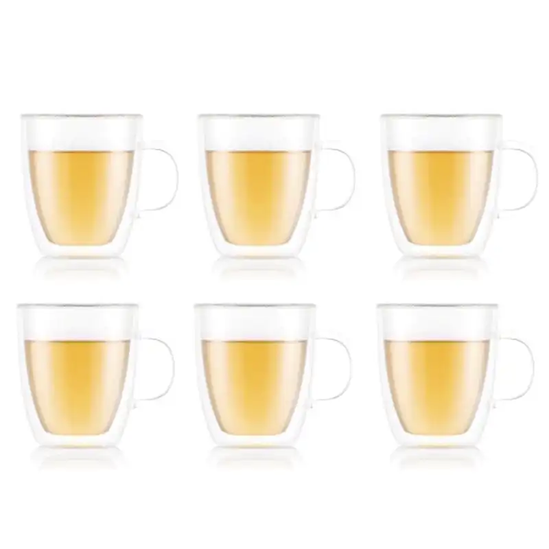 Bodum Bistro Double Wall 450ml Mug 6 Piece Set