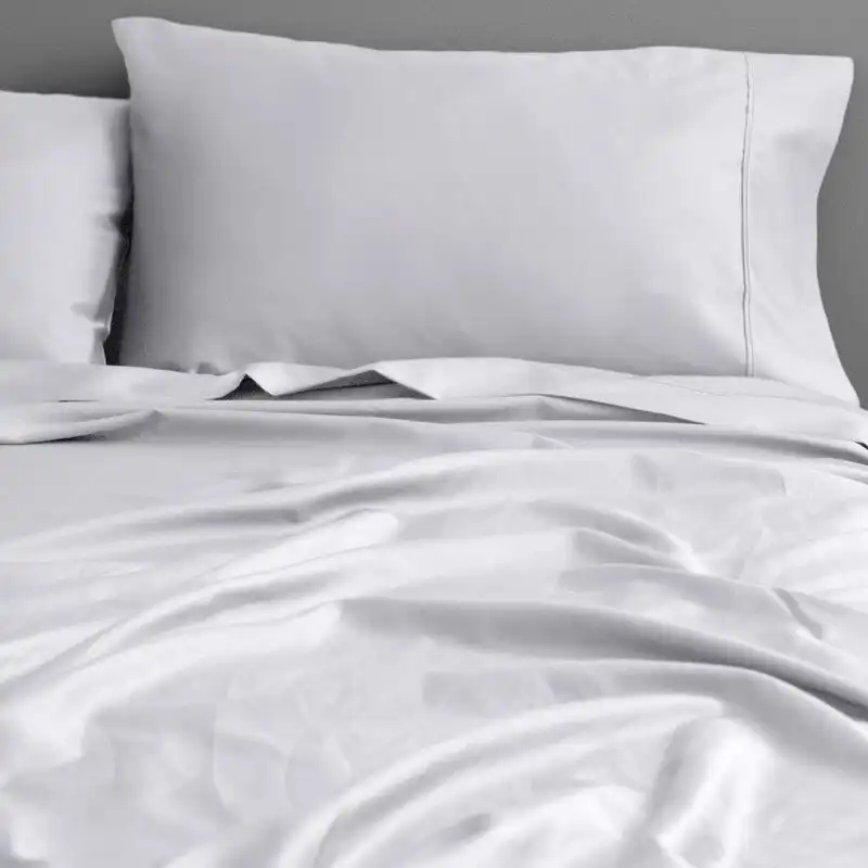 Canningvale Palazzo Royale 1000TC Queen Sheet Set - Crisp White