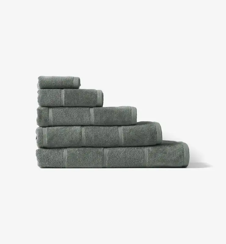 Linen House Velour 5 Piece Towel Set - Storm