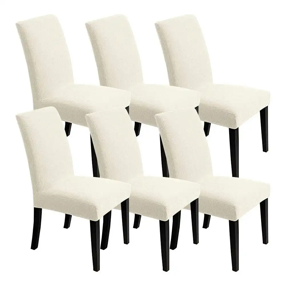 Gominimo 6pcs Dining Chair Slipcovers Fit Most/ Protective Covers White