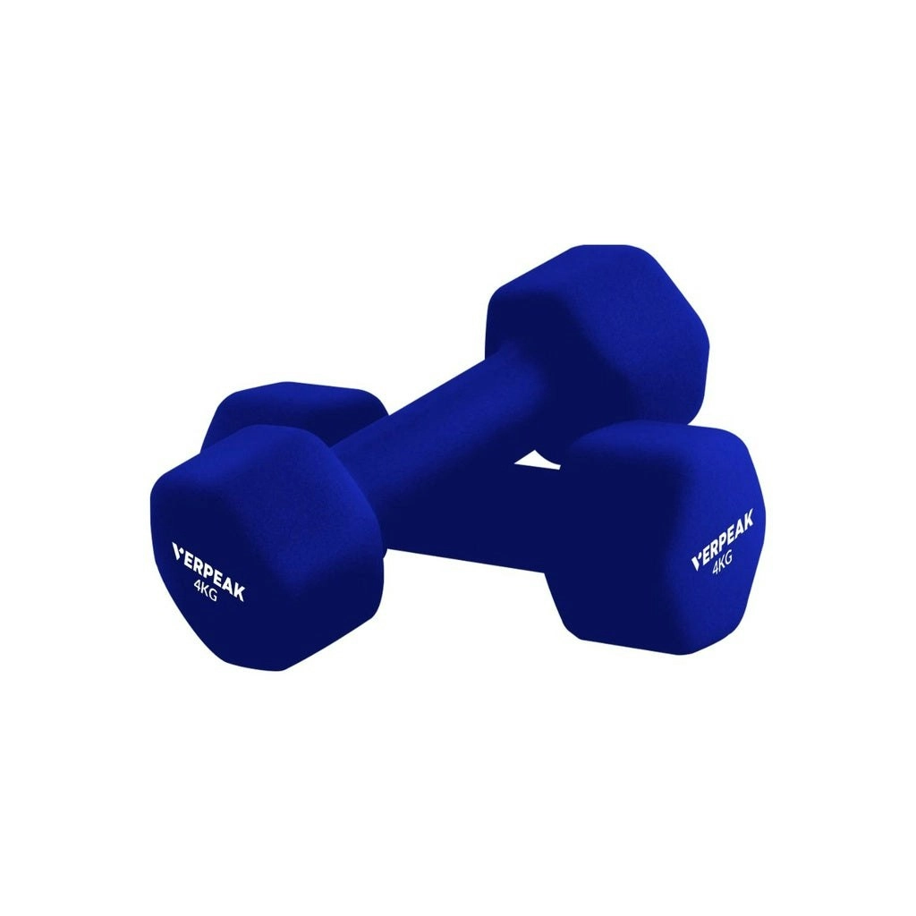 2pcs Verpeak 4kg Exercise Fitness Gym Workout Weights Neoprene Dumbbell - Blue