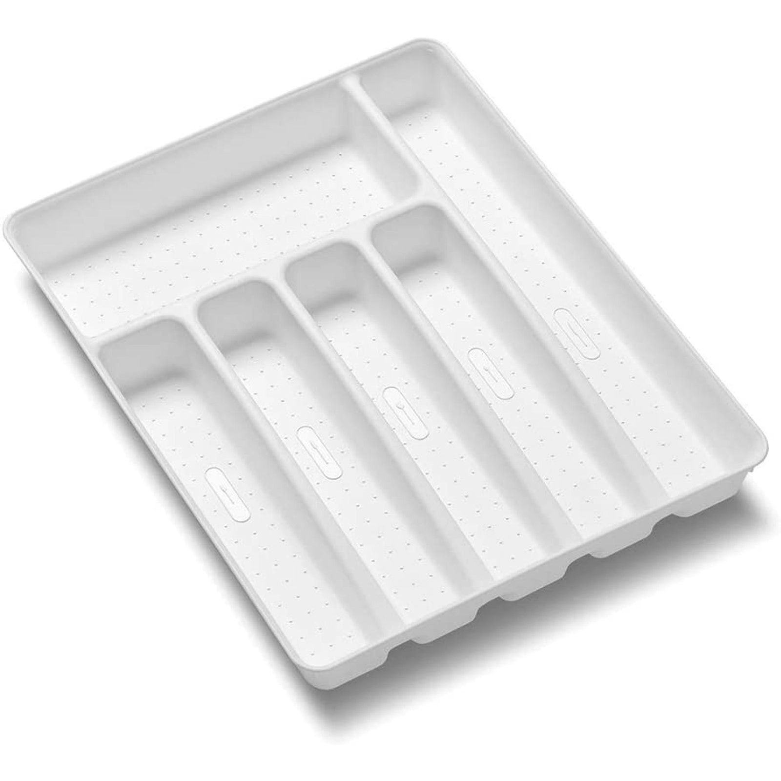 Madesmart High-quality Bpa-free Basic 6 Compartment Cutlery Tray - White