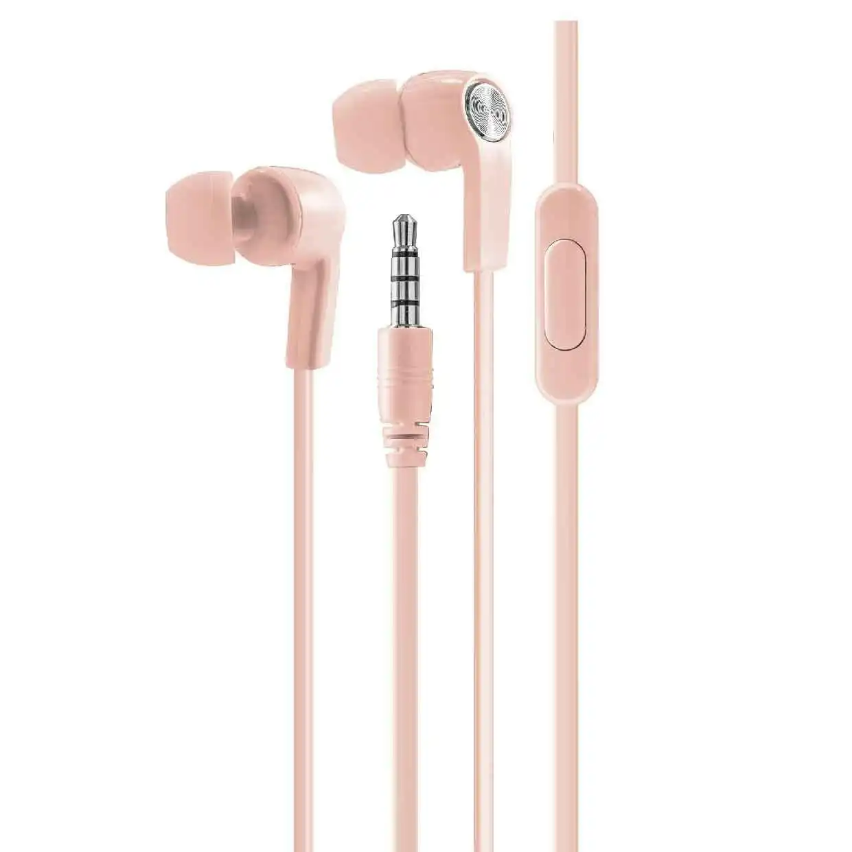 Laser Rose In-Ear Wired Headphones: 3.5mm AUX, Voice Control, Ergonomic