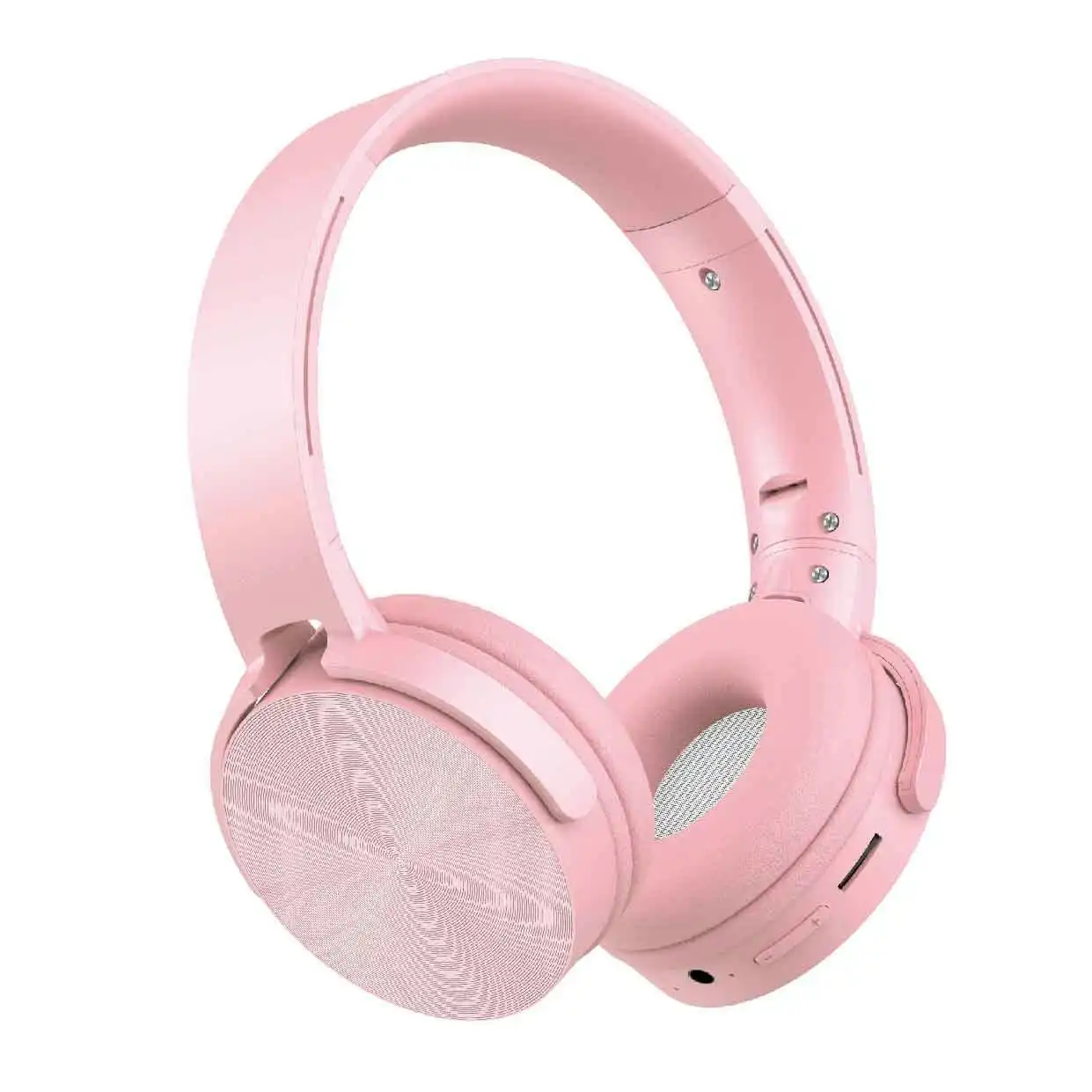 Laser Wireless Foldable Bluetooth Headphones Pink with 15-Hour Battery Life