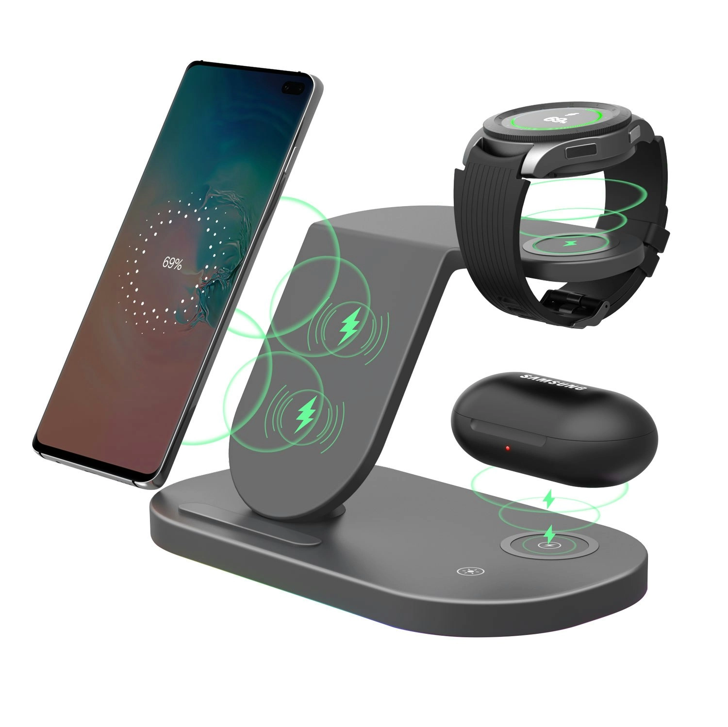 3-IN-1 Wireless Charging Hub for Smart Devices & Galaxy Watches