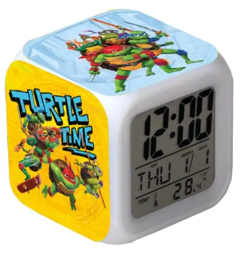 TMNT LED Light Alarm Clock - Official Ninja Turtles Merchandise