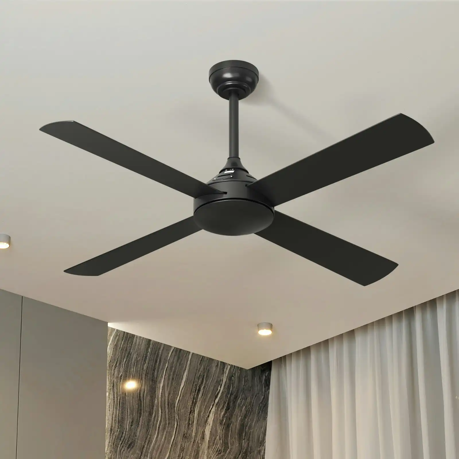 Vevare 52'' Ceiling Fan AC Motor with Remote Control Timer Black