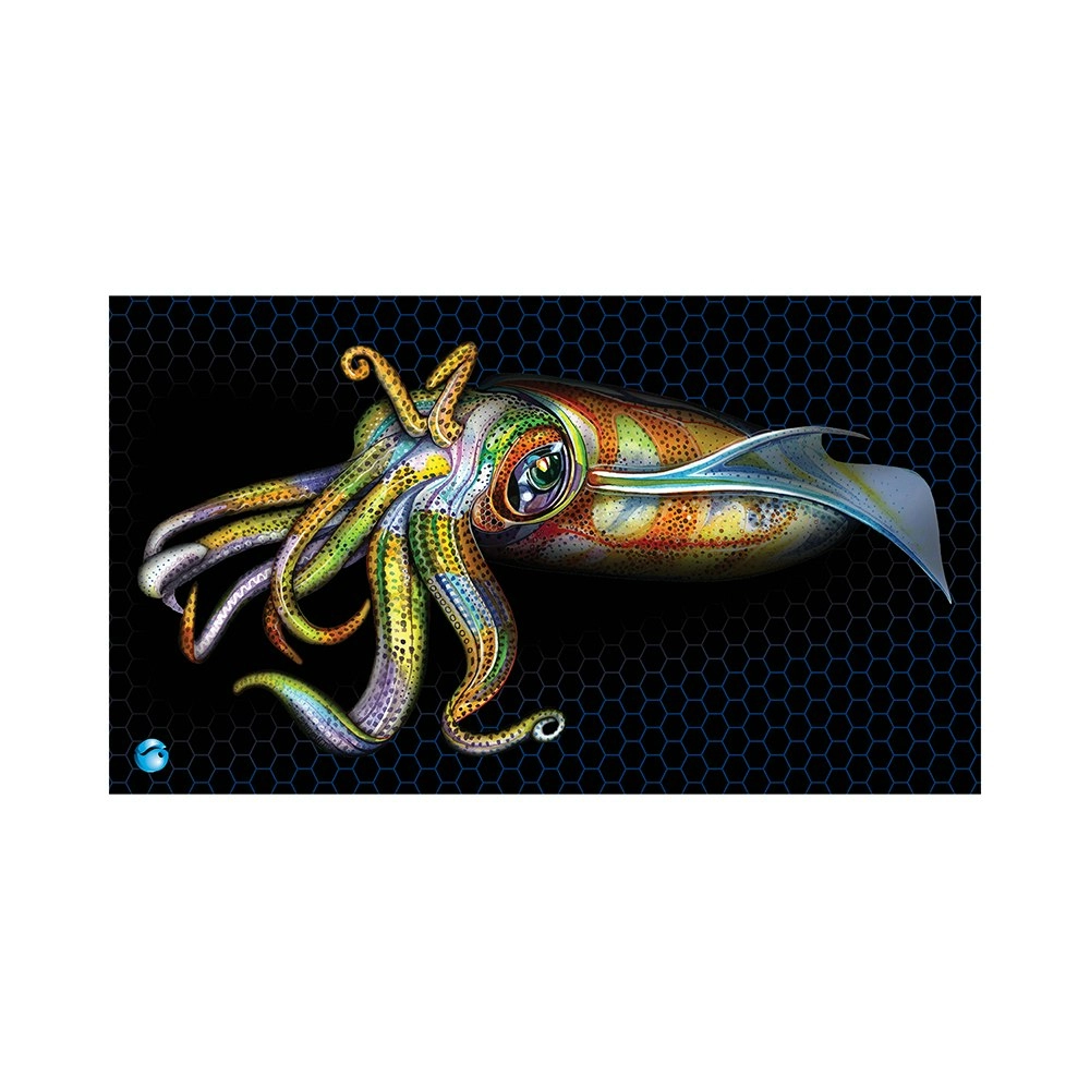 AFN Deluxe Helm Protective Boat/Car Floor Mat Squid Print 20mm Thick 70x40cm