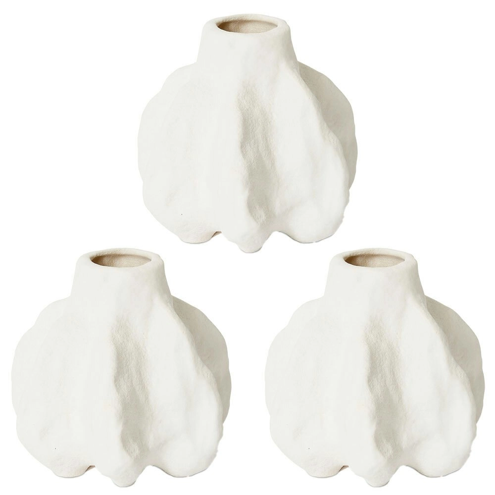 3x E Style Okilani Home Decorative Flower Display Vase Vessel - 11 x 10 x 9cm