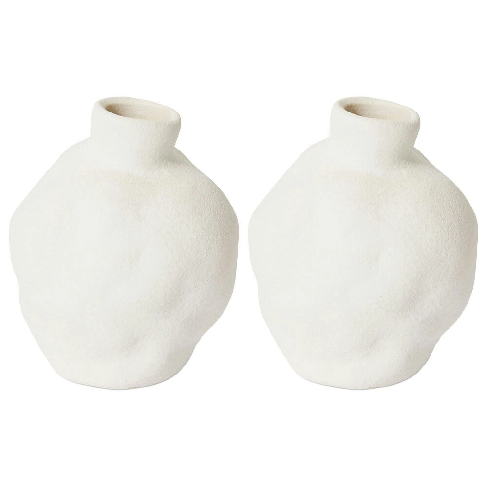 2x E Style Annik Home Decorative Flower Display Vase Vessel - 10 x 9 x 12cm