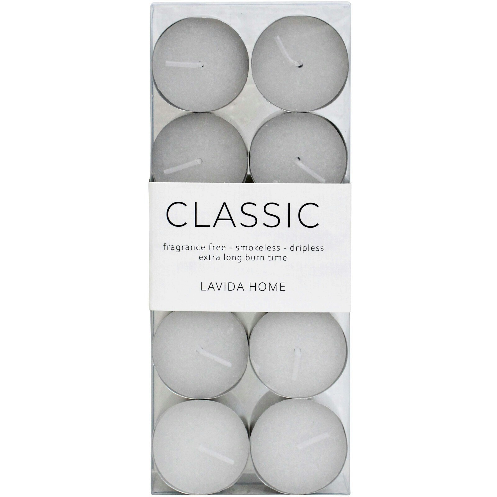 10pc LVD Parifin Wax Classic Tealight Candle Refill Set Unscented 4cm White