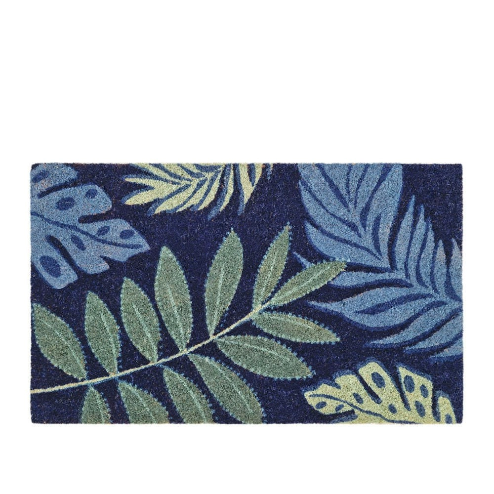 J.Elliot Home Tropical Leaves 45x75cm Door Mat Floor Area Rug PVC Backed Coir