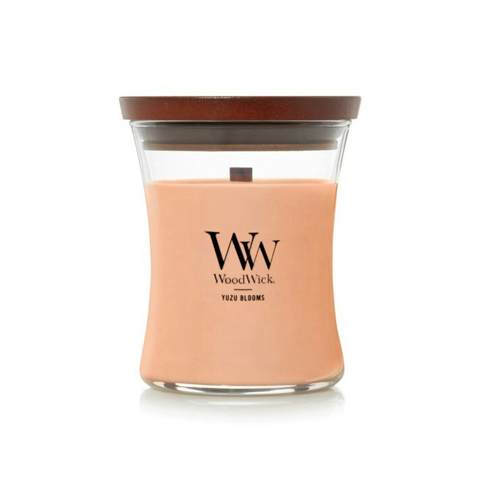 WoodWick 274g Scented Home Fragrance Soy Wax Candle Yuzu Blooms Medium Orange