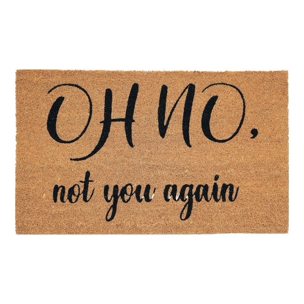 Urban 45x75cm Oh No Not You Again Coir Doormat Home Carpet Mat Floor Rug Black