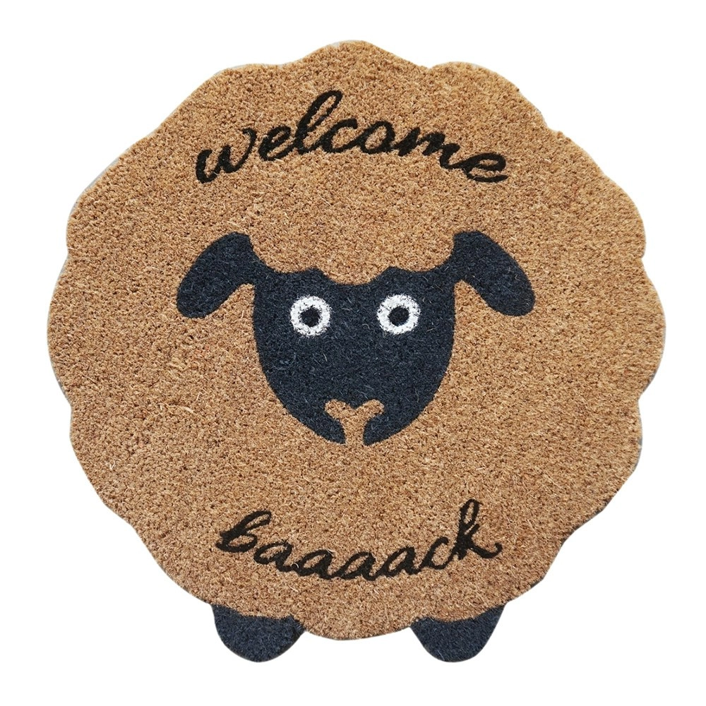 Urban 55x5cm Welcome Baaaack Sheep Coir Doormat Home Carpet Outdoor Rug Brown