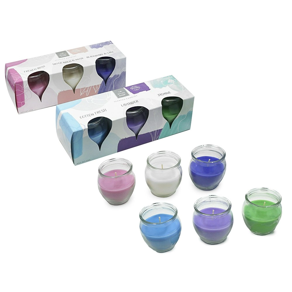 12pc The Styled Room Scented Home Living Decor Candles 60 Grams Assorted Colours