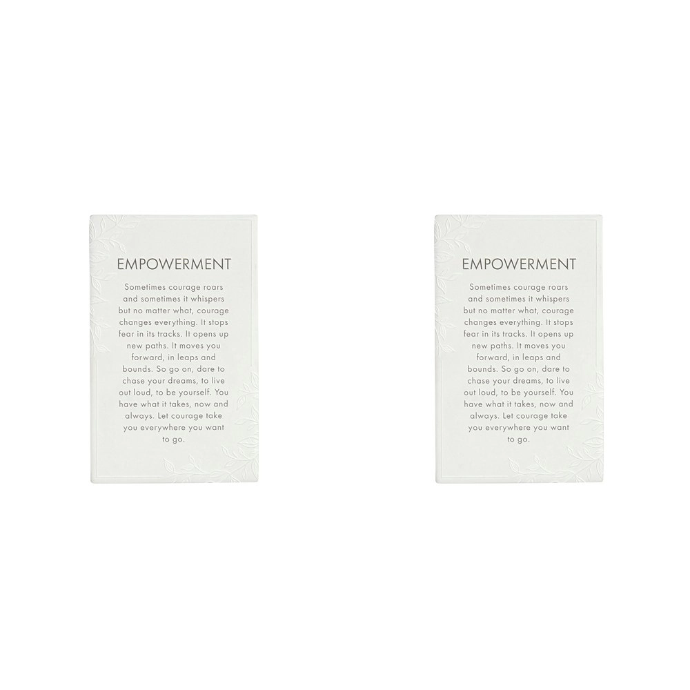 2x Splosh Precious Quote Empowerment Ceramic Standing/Hanging Decor White 16cm