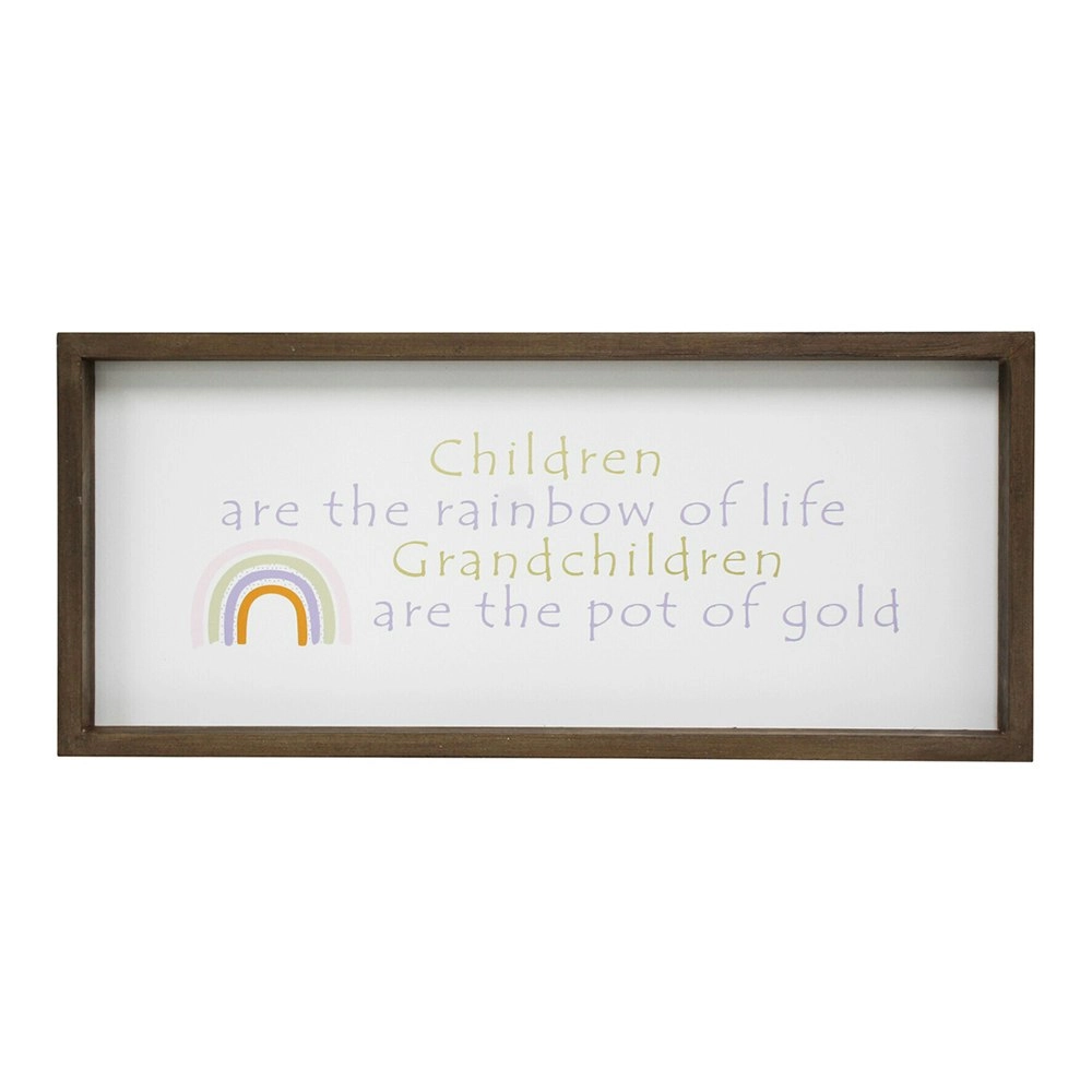 Timber 48cm Pot Of Gold Sign Home Wall/Tabletop Decorative Rectangular Plaque