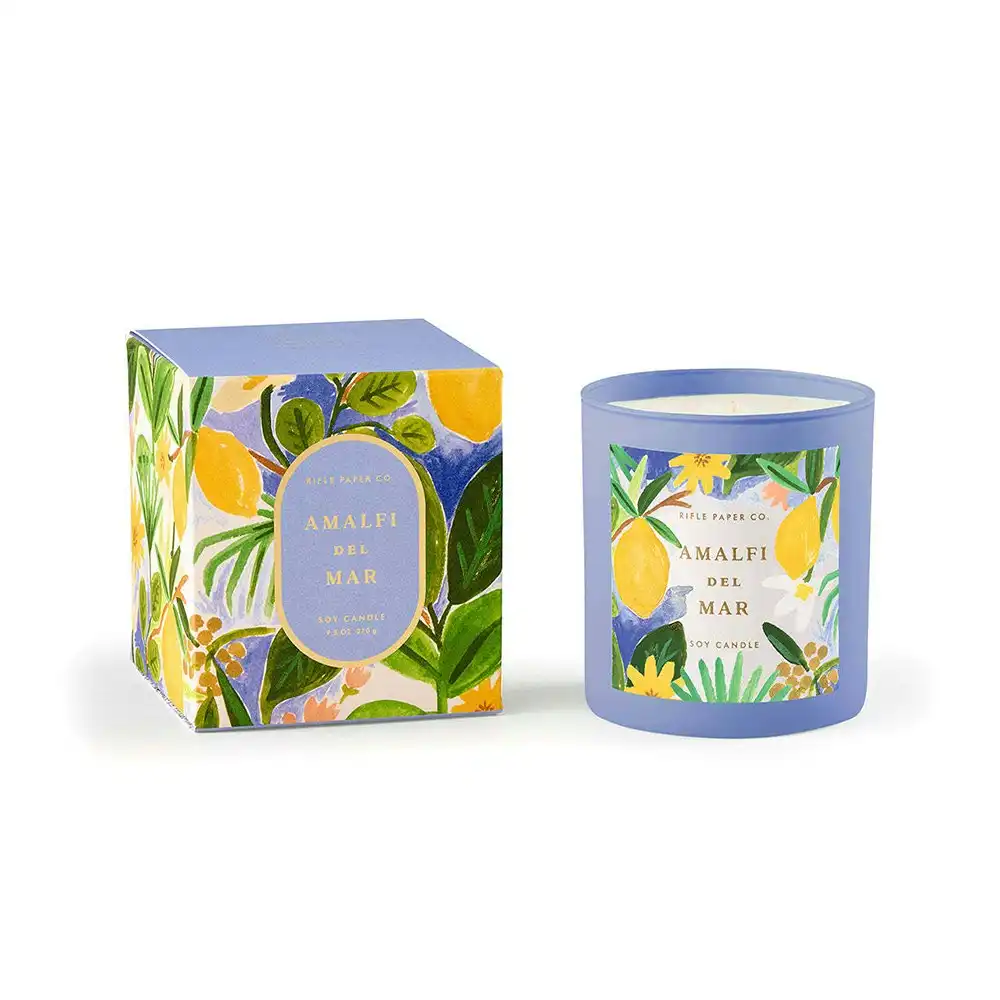 Rifle Paper Co Scented Glass Candle 270g Home Fragrance Decor Amalfi del Mar