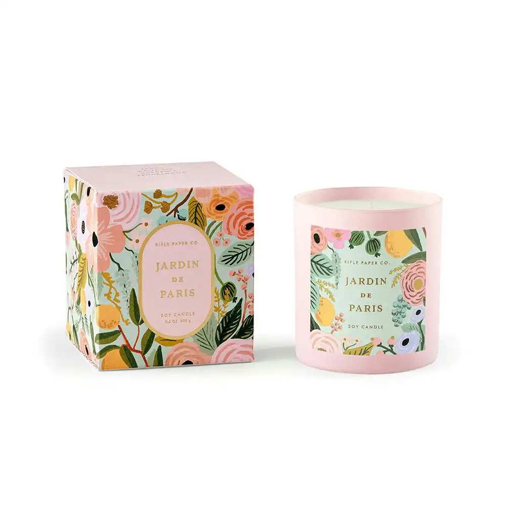 Rifle Paper Co Scented Glass Candle 270g Home Fragrance Decor Jardin de Paris