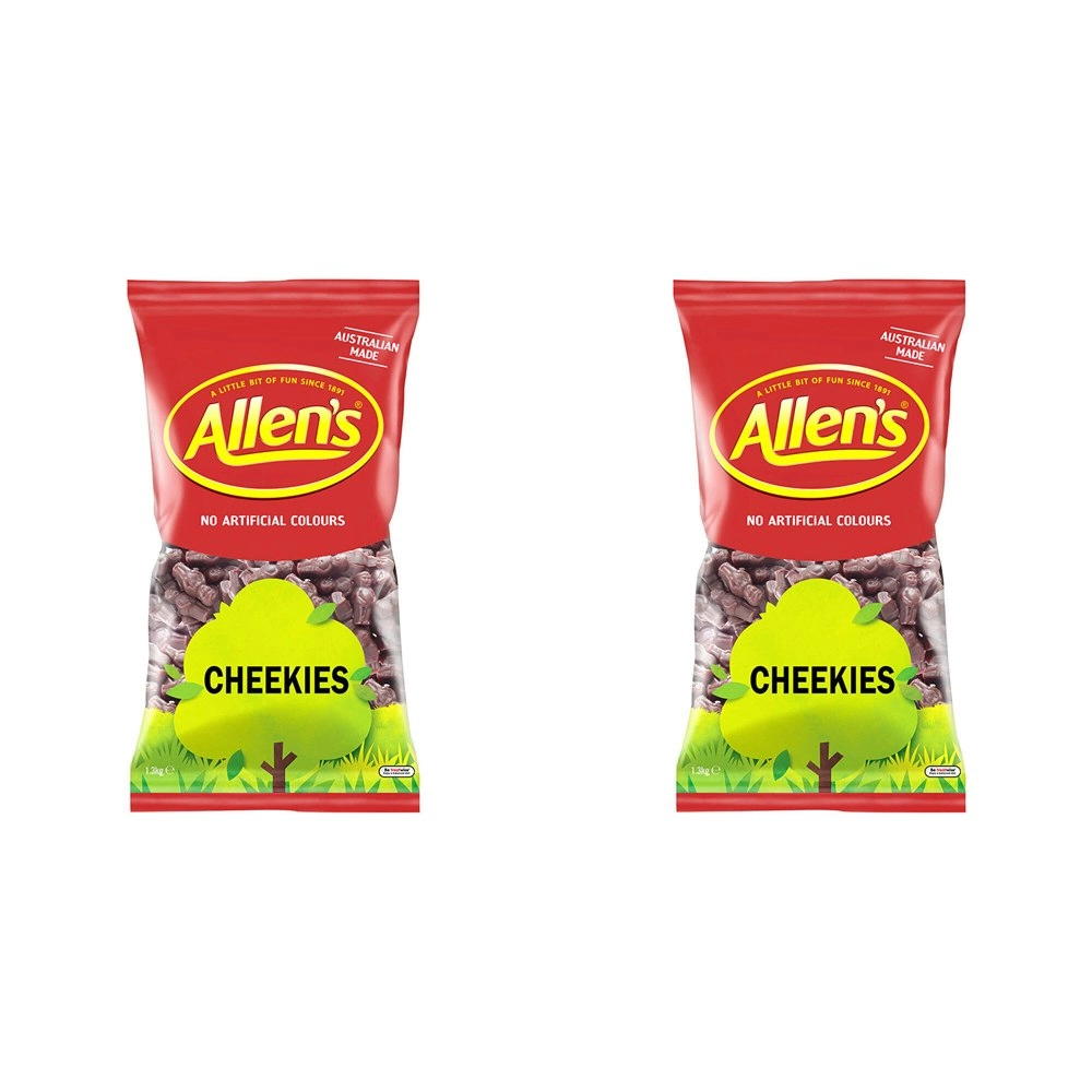 2x Allen's 1.3kg Cheekies Chocolate Flavoured Chewy Lolly/Candy Sweets Snack