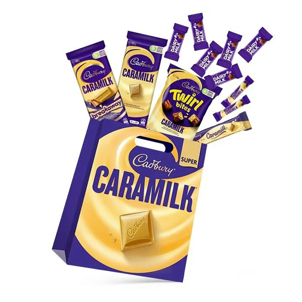 12pc Cadbury Dairy Milk Caramilk Mega Showbag Chocolate Confectionery Mix Snacks