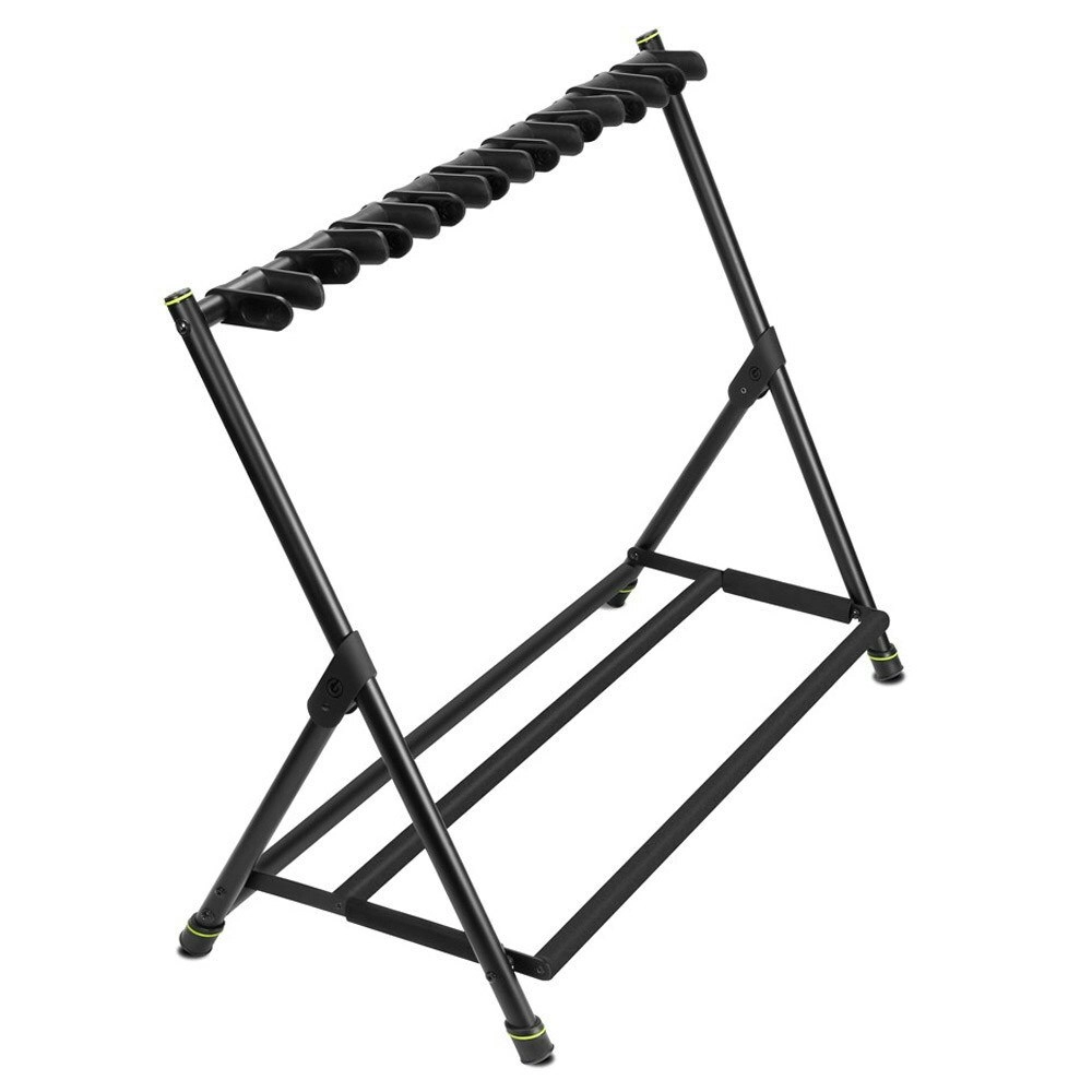 Gravity VARIG9 Multiple 9-Rack Stand Storage For Acoustic/Bass Guitar Black