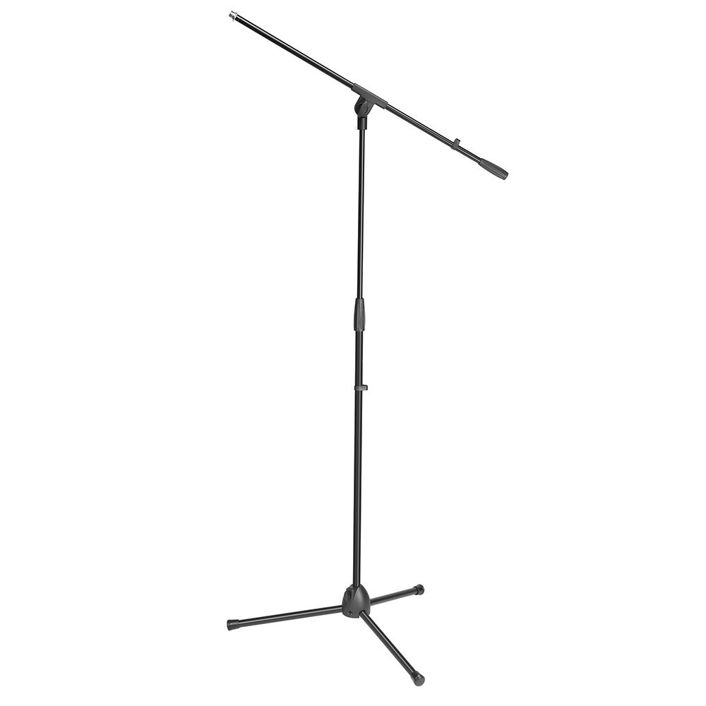 Adam Hall 162cm S5BE Microphone Steel Stand/Tripod w/ Boom Swivel Arm Black