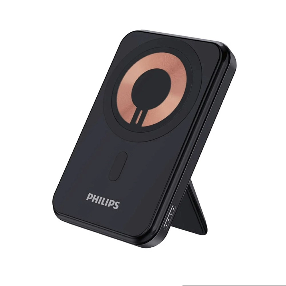 Philips Magnetic 15W Wireless Charger 5000mAh MagSafe Power Bank Battery Black