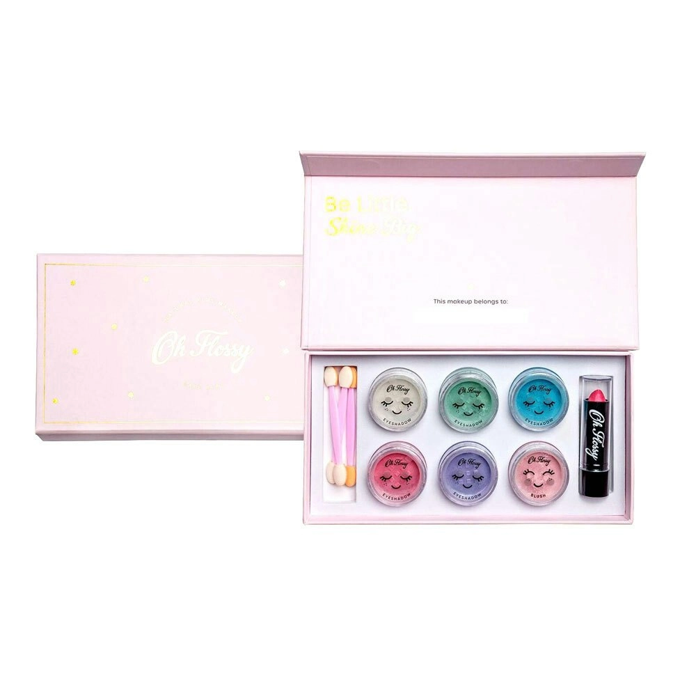 10pc Oh Flossy Deluxe Eyeshadow/Blush/Lipstick Makeup/Cosmetic Box Set 3y+