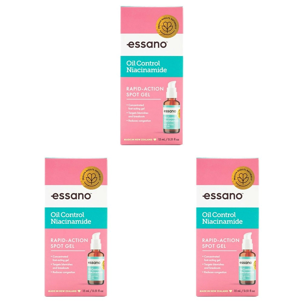 3x Essano Oil Control Niacinamide Rapid Action Spot Ance Gel Self Skin Care 15ml