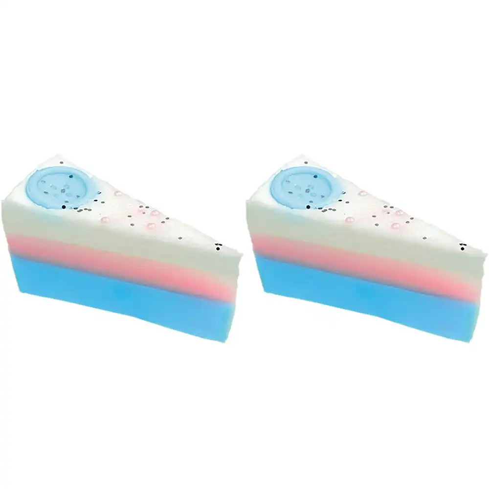 2PK Bomb Cosmetic Cute as A Button Scented Soap Cake Slice Fragrance Bathing Bar