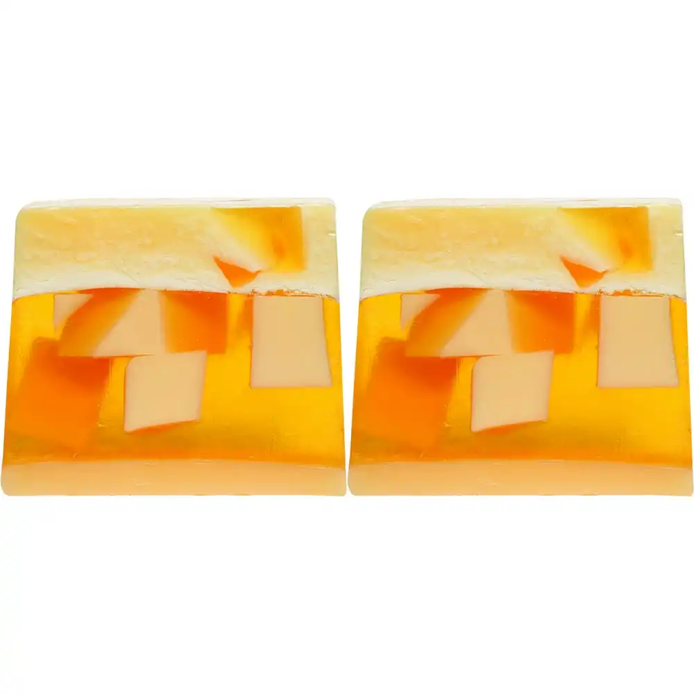 2PK Bomb Cosmetics Go Mango Scented Soap Slice Bar Bathing Shower Body Fragrance