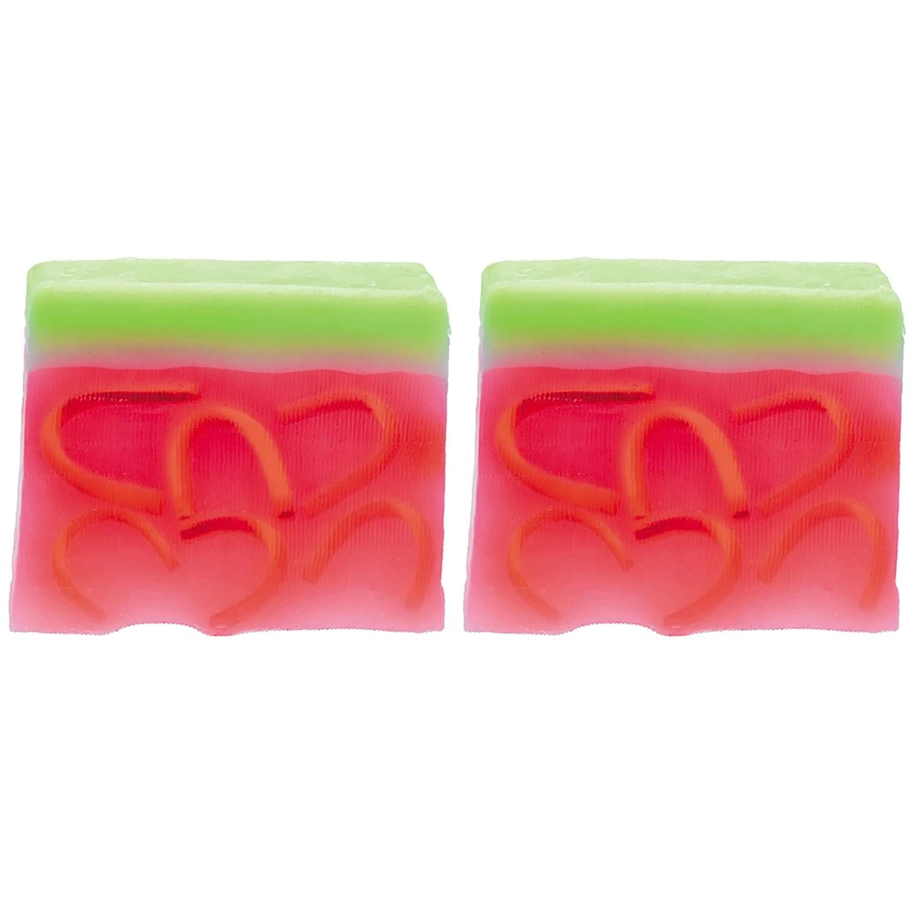 2PK Bomb Cosmetic What a Melon Scented Soap Slice Bar Bath Body Shower Fragrance