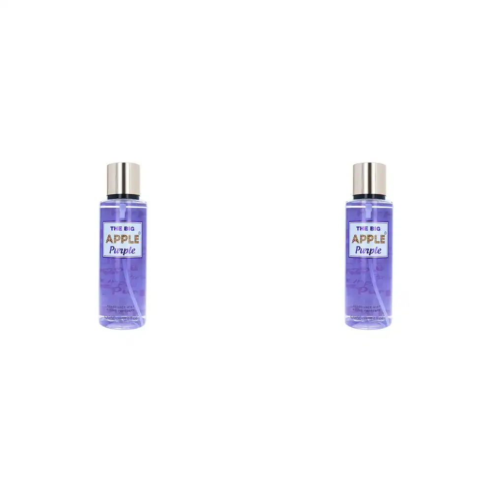 2PK The Big Apple Purple 250ml Mist Spray Women's Body Floral Scented Fragrance