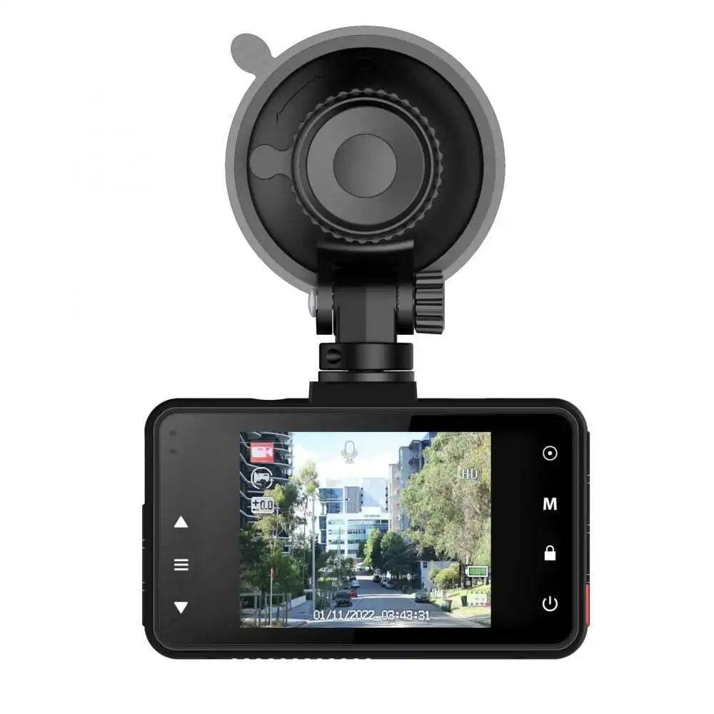 Laser Full HD 1080P Video Recording/Auto Record 2.4" Dash Camera w/ Mic Black