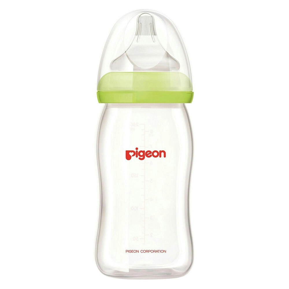 PIGEON Softouch Glass Peristaltic Plus Feeding Bottle 160ml w/ SS Teat Baby 0m+