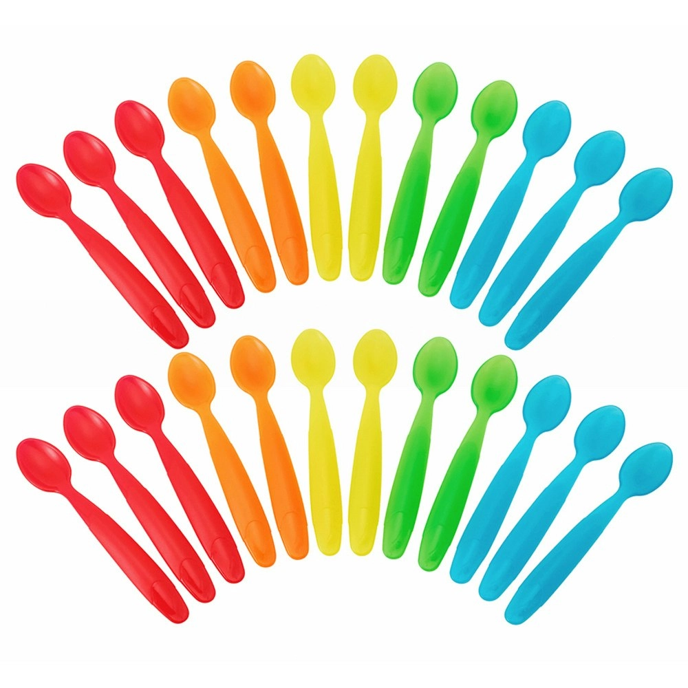 24pc The First years Take & Toss Baby/Infant Cuttlery Easy Grip Spoons 4m+