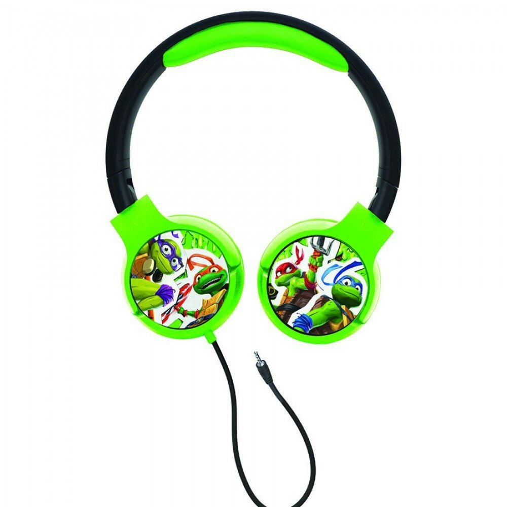 Teenage Mutant Ninja Turtles Wired Kids Foldable Headphones Over-Ear Headset GRN