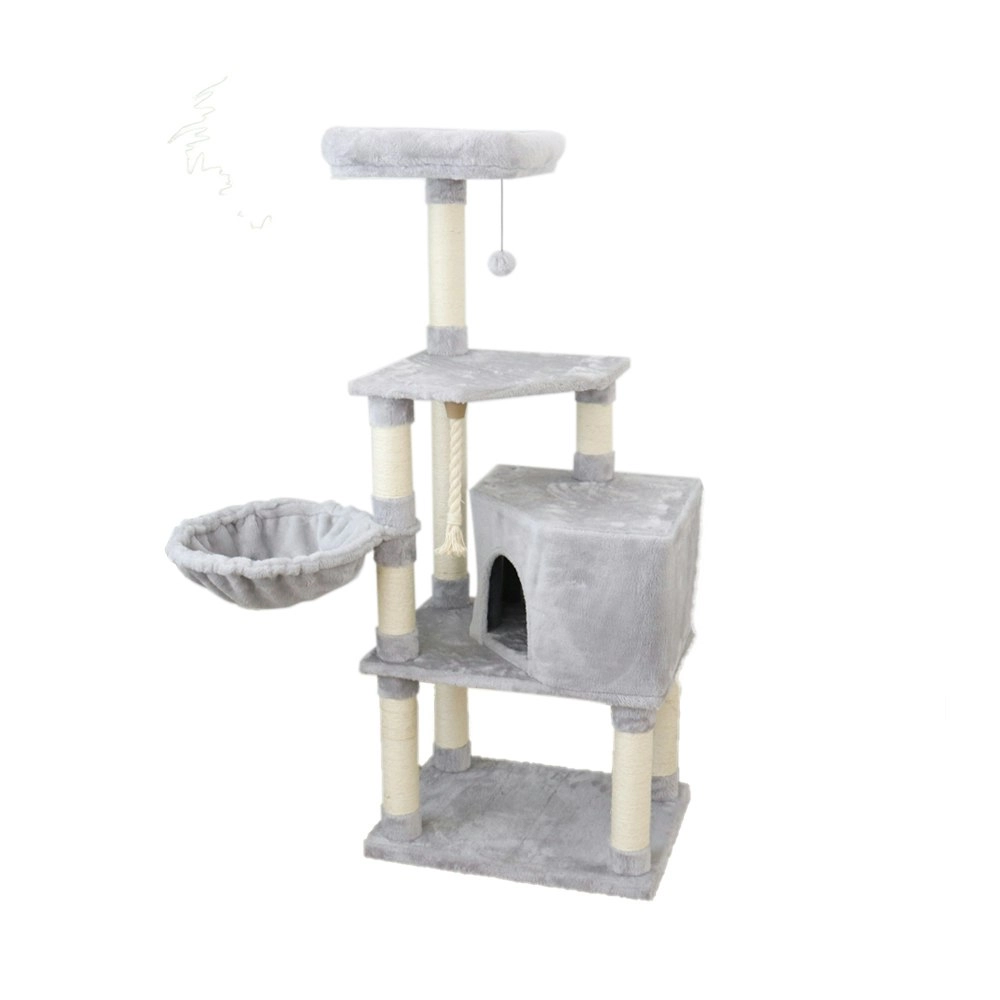 Catio 136cm Scratching Tree Supreme Cat Pet Condo Furniture Scratcher Tree White