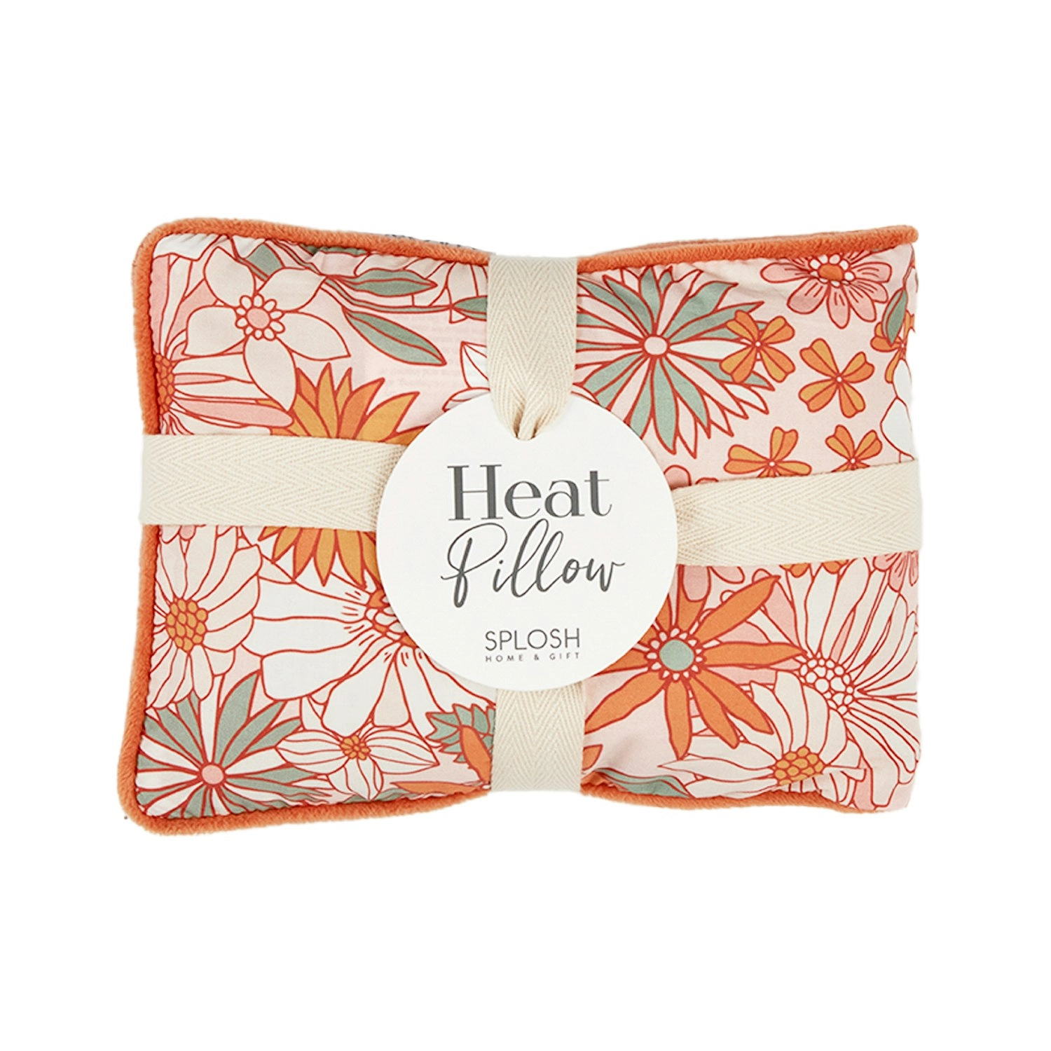 Splosh Wellness Retro Floral Heat Pillow Hot/Cold Velvet Pack Rectangle 40cm