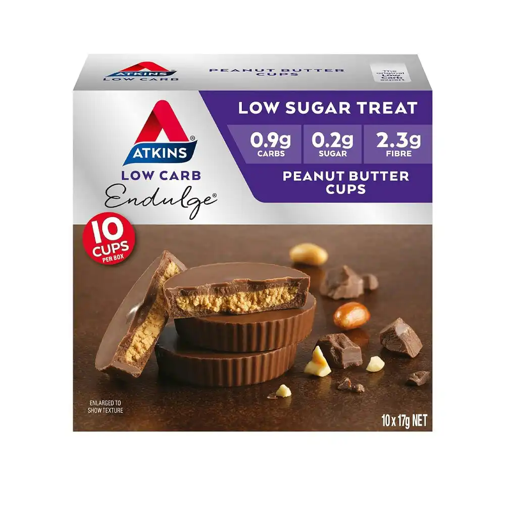 6x 10pc Atkins 17g Endulge Low Carb/Low Sugar Choc Peanut Butter Snack Cups