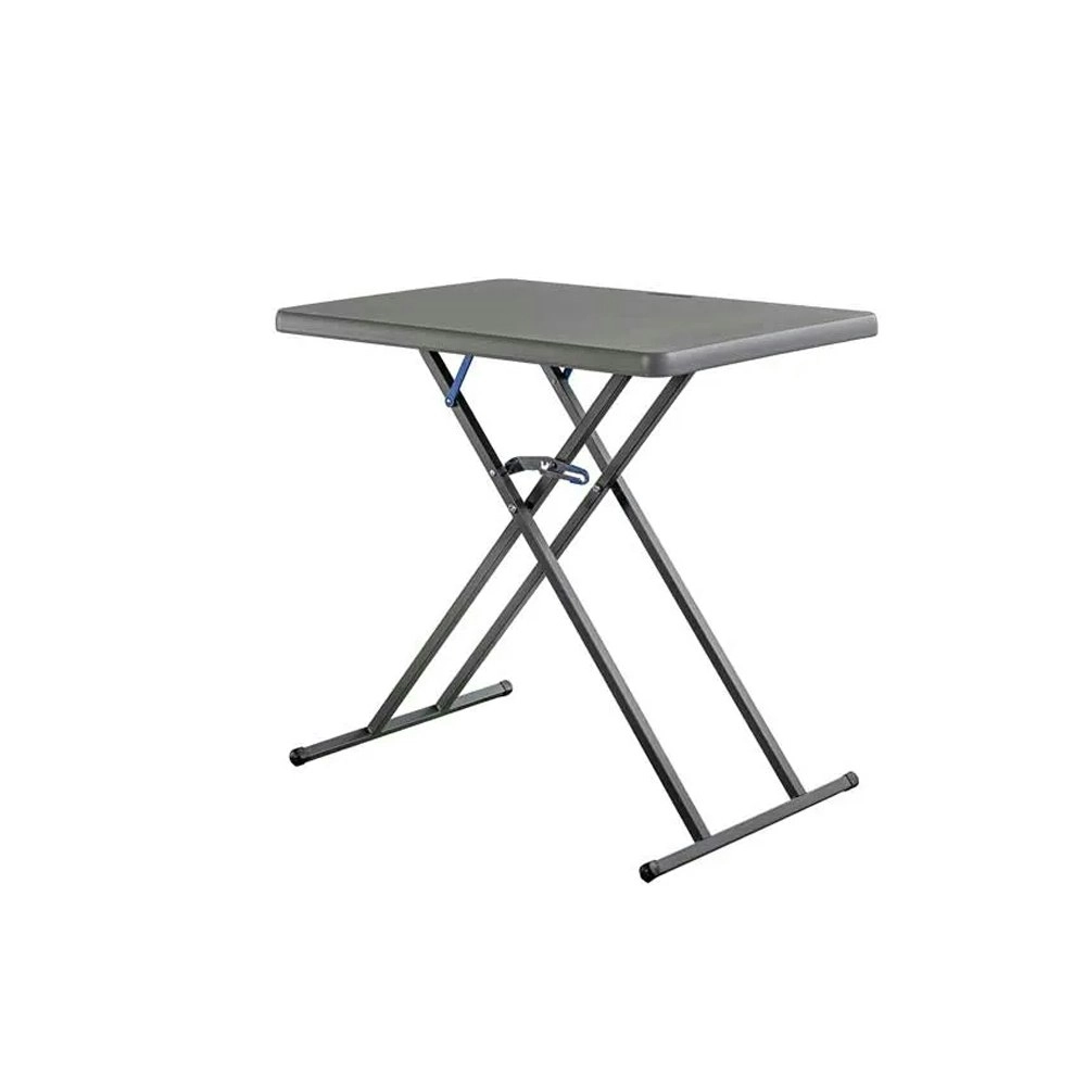 Quest 66cm Adjustable Camp Table Outdoor Camping/Hiking Portable Desk Silver