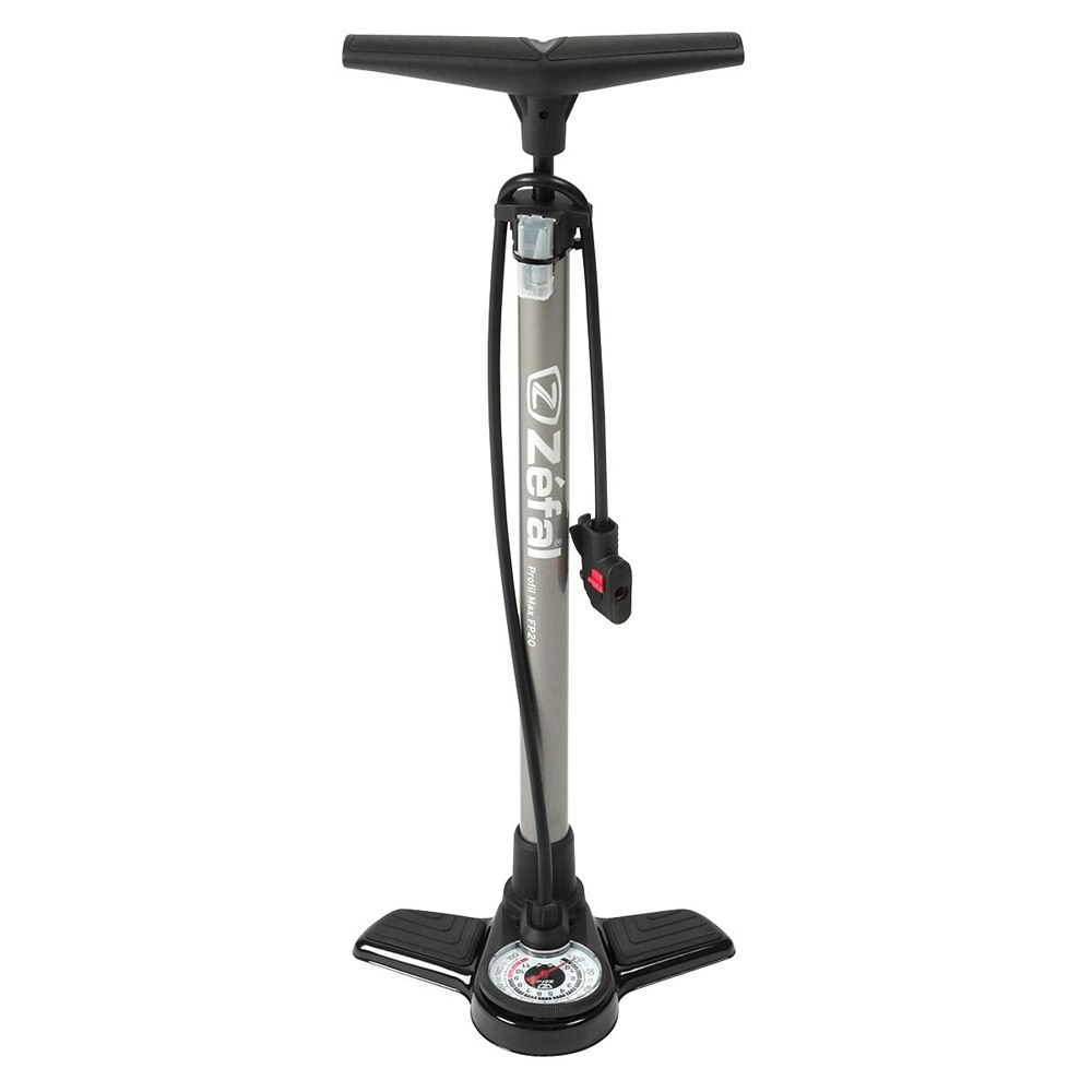 Zefal Profil Max FP20 Bicycle Floor Pump/Air Pressure w/ Z-Switch 130PSI SLV