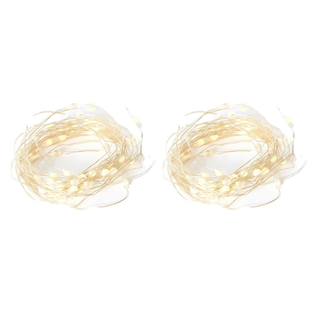 2x E Style Luminous Warm Bright Garden Fairy String Lights (Outdoor) - 6m