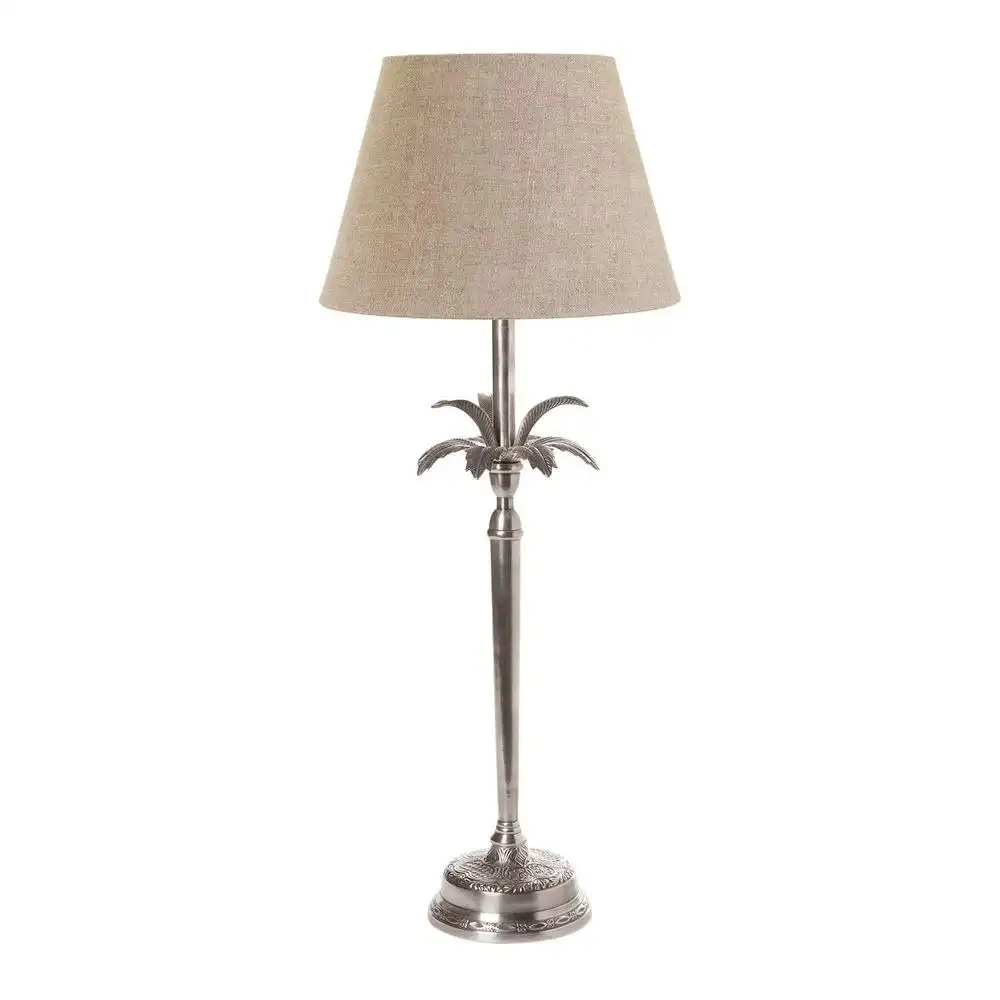 Belle Casablanca Table Lamp w/ Brass Base 63.5cm Bedside Light Antique Silver