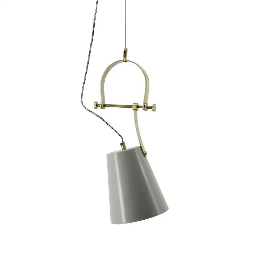 Belle Turnberry Metal Pendant Lamp 51cm Hanging Light Home/Living Room Decor GRY